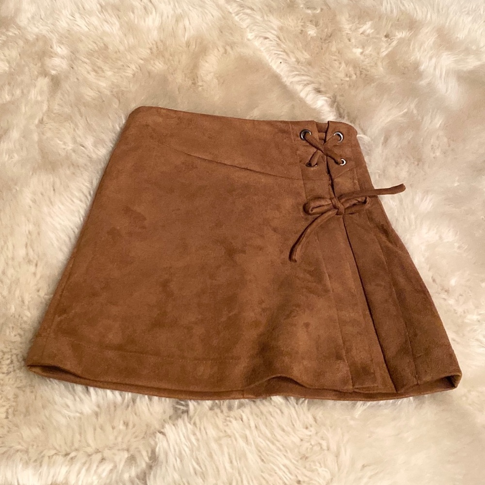 Zara suede Brown skirt